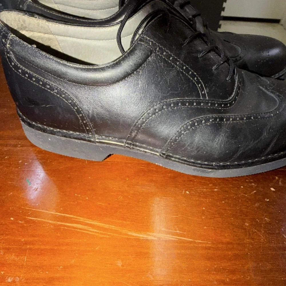 Rockport DresSports Men's Black Leather Wingtip Oxford Lace-Up Shoes 10 M